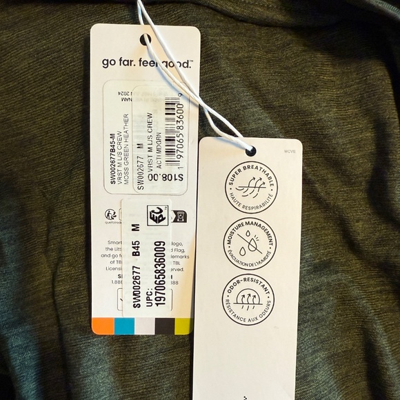 Smartwool Men's Long Sleeve Tee - Olive and Black - Picture 9 of 9